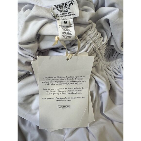 NWT J.Angelique Valeria Mini Dress in White solid Knit Size M $295 - Picture 9 of 10